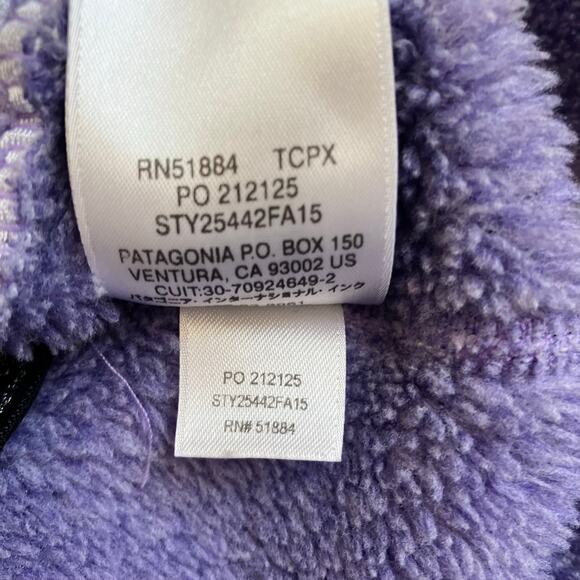 Patagonia Wmns Sz M Re-Tool Snap-T Pullover Brushed Fleece in Purple Violet - Picture 15 of 16